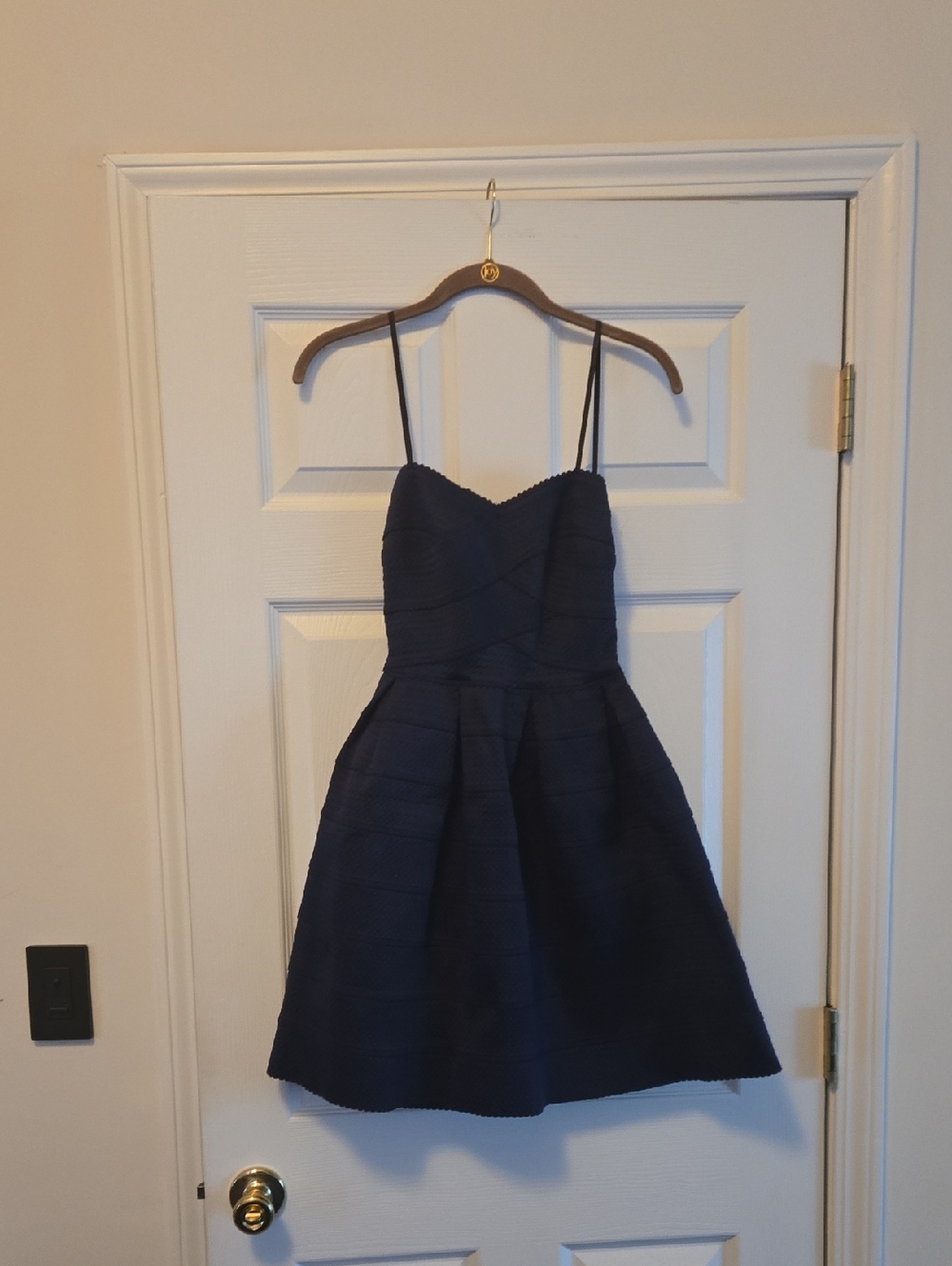 B. Darlin Navy Textured Jacket with Zipper Detail
